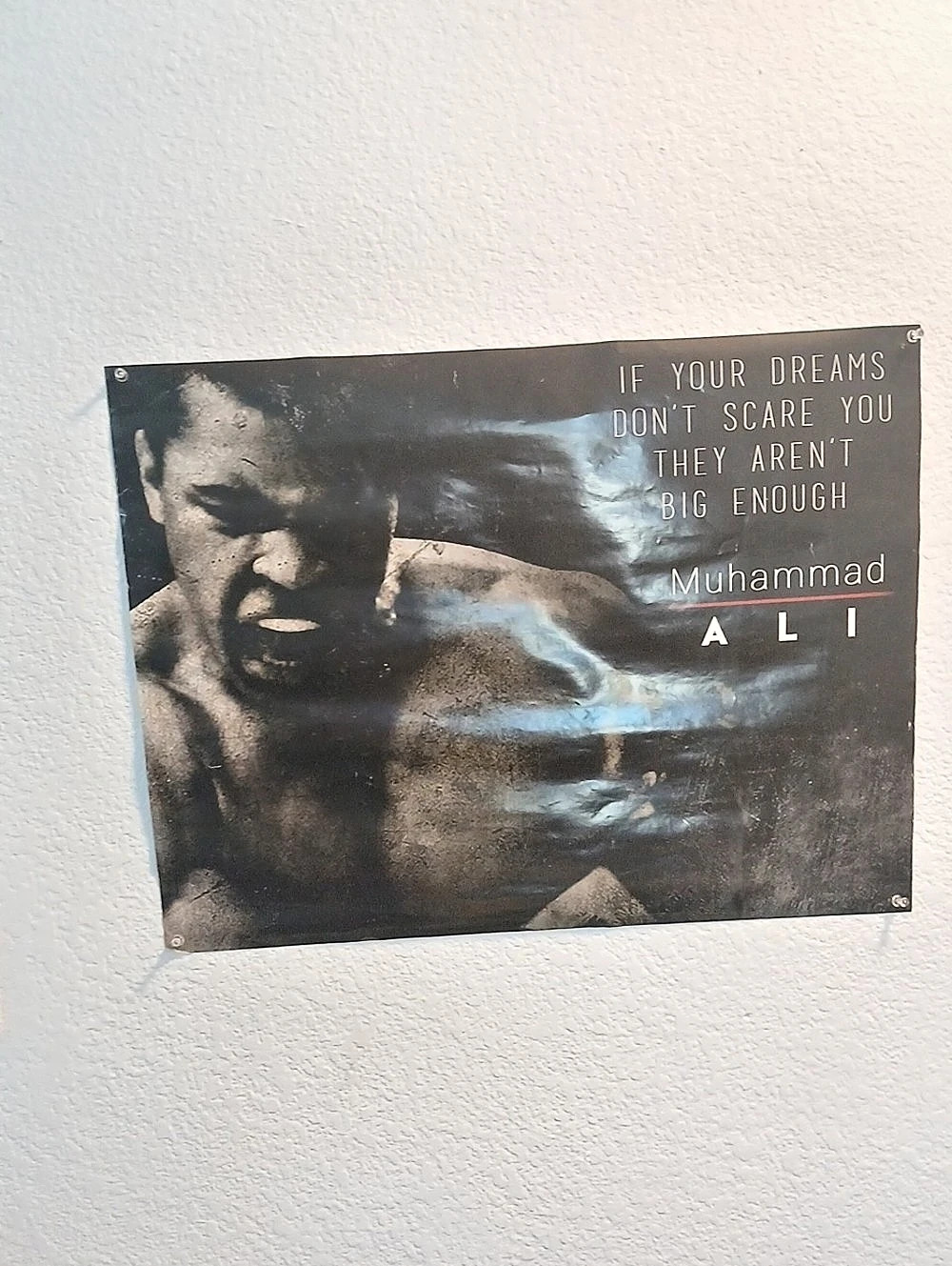 Muhammad Ali Quote Wall Poster in Black & Blue 17 X24